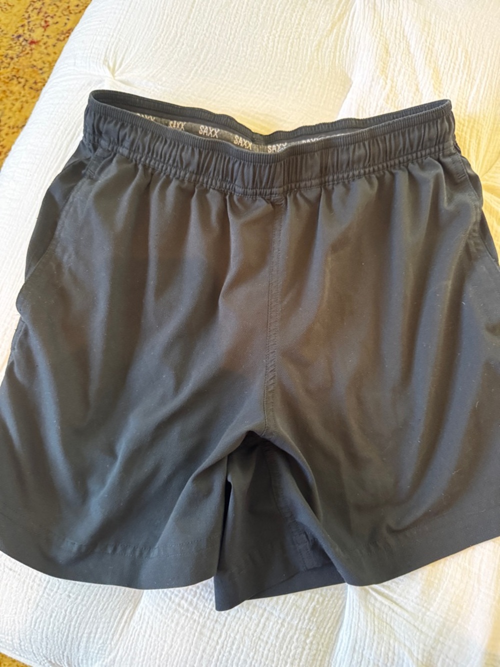 SAXX Men's  Kinetic Run Athletic Shorts - black medium 5” inseam